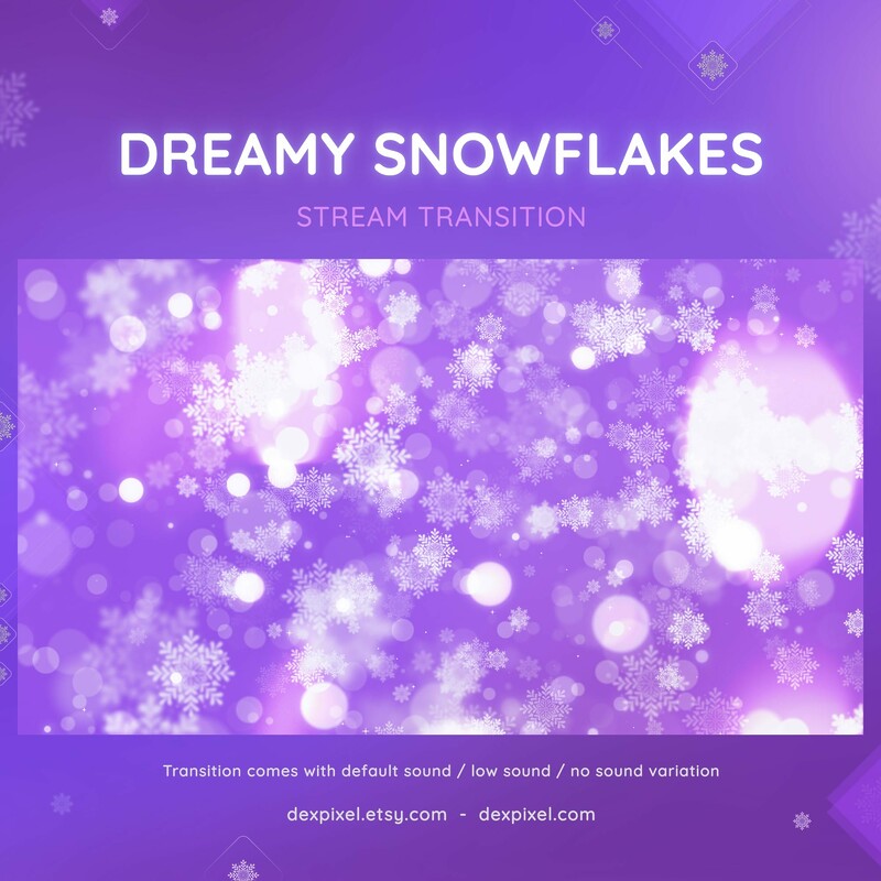 Dreamy Snowflakes Animated OBS Stream Transition Stiger 4