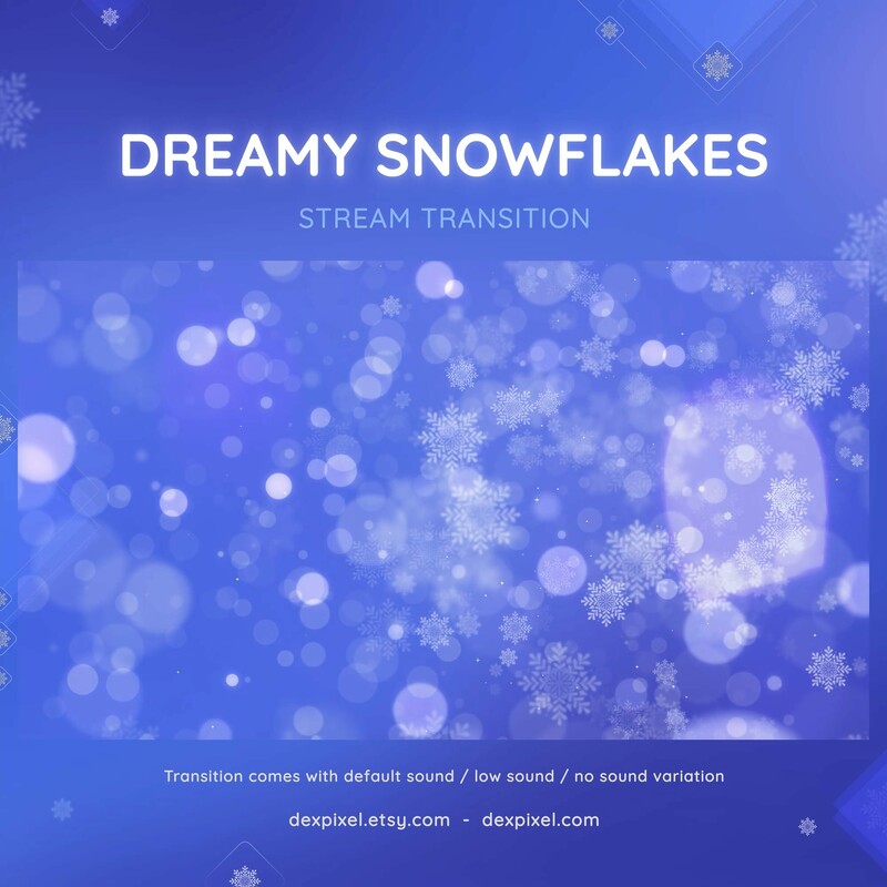 Dreamy Snowflakes Animated OBS Stream Transition Stiger 5