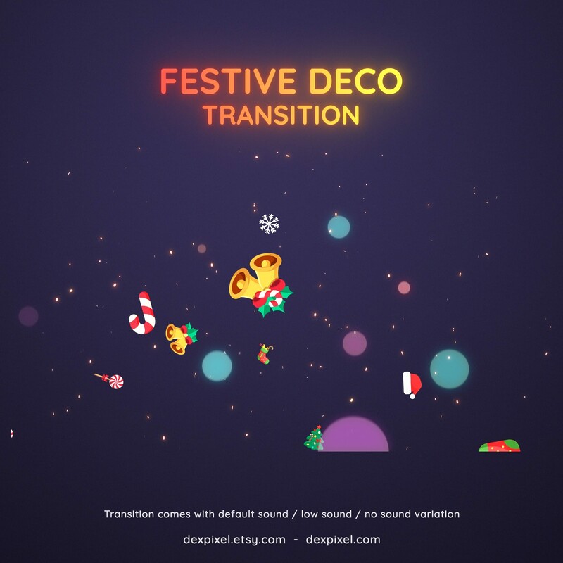 Festive Christmas Animated OBS Streamlabs Stream Transition 5