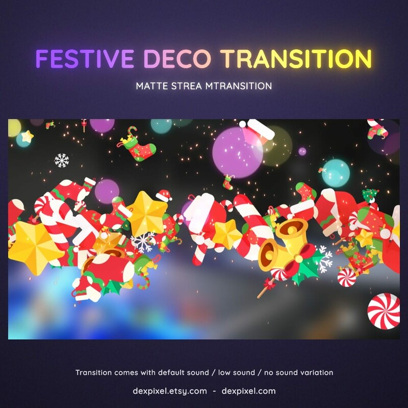 Festive Christmas Animated OBS Streamlabs Stream Transition 1