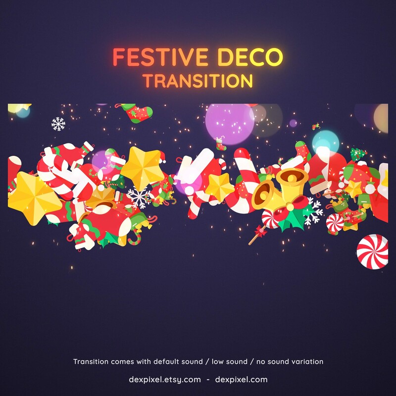 Festive Christmas Animated OBS Streamlabs Stream Transition 4