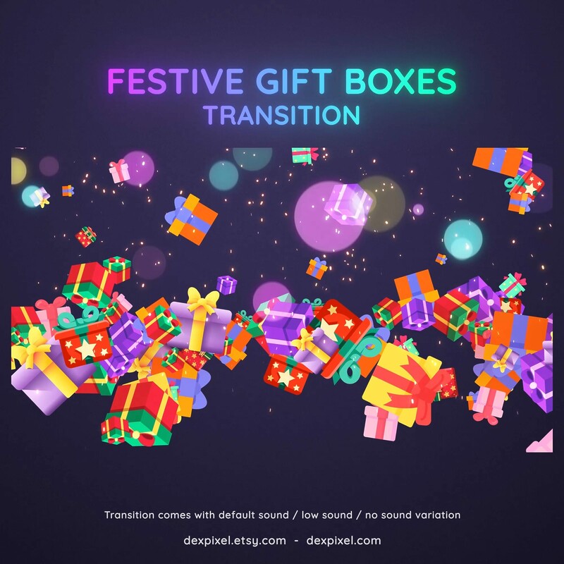 Festive Gifts Christmas Animated OBS Streamlabs Stream Transition 6