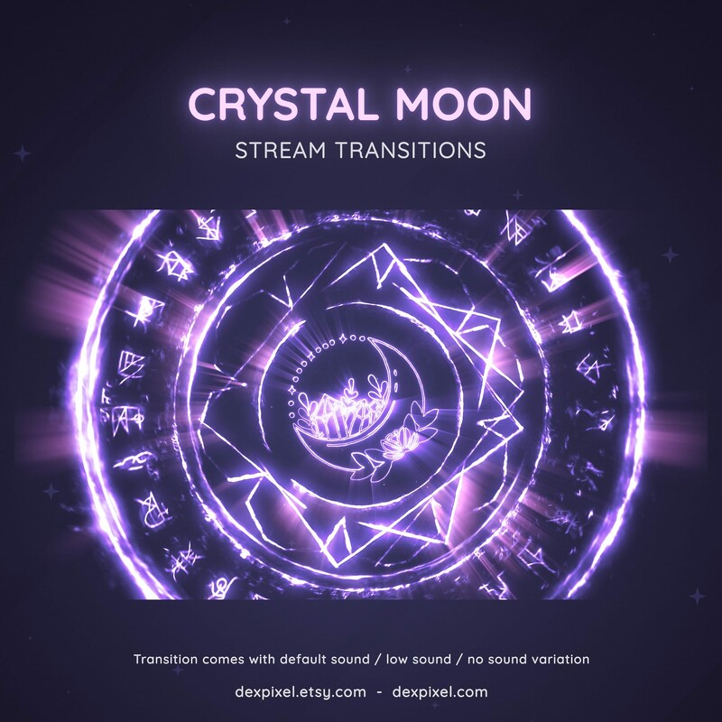 Purple Crystal Moon Magic Seal Symbols Stream Transition Stigner OBS