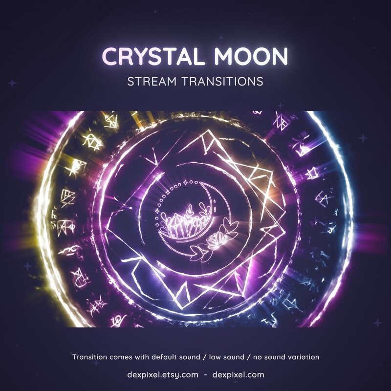 Rainbow Crystal Moon Magic Seal Symbols Stream Transition Stigner OBS