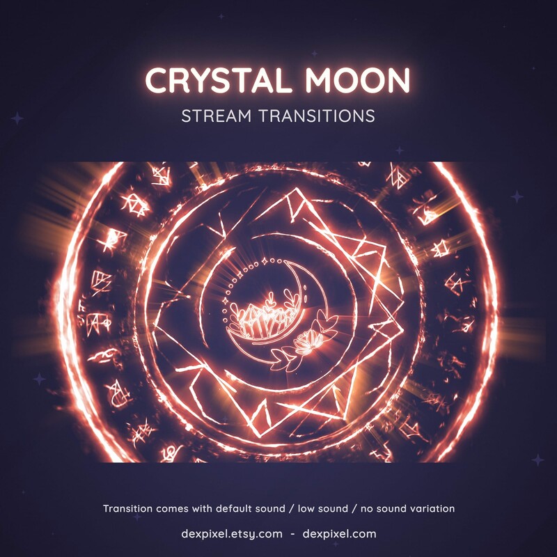 Red Crystal Moon Magic Seal Symbols Stream Transition Stigner OBS