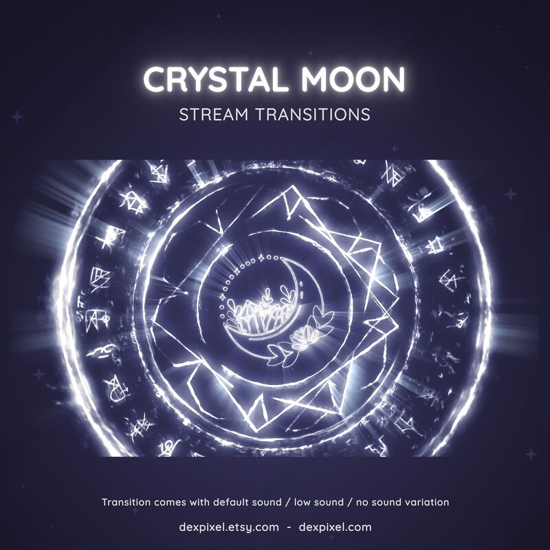 White Crystal Moon Magic Seal Symbols Stream Transition Stigner OBS