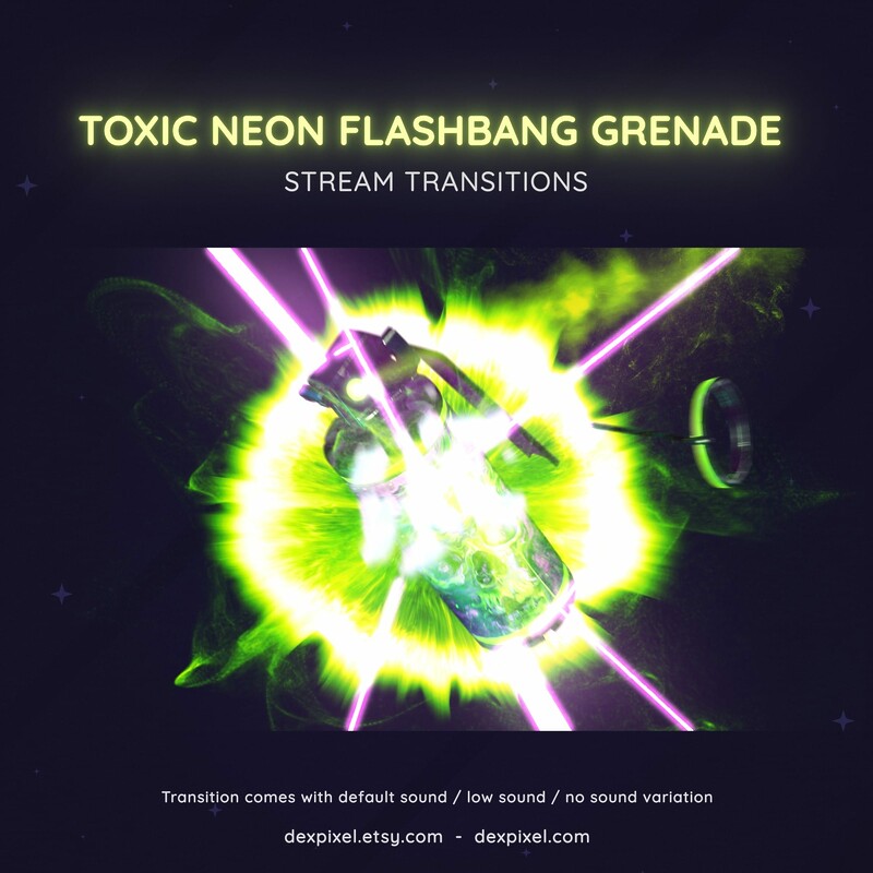 Flashbang Grenade Toxic Neon Green Transition OBS Stinger 5