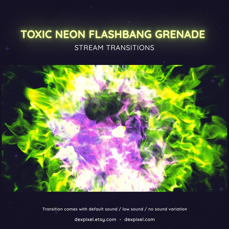 Flashbang Grenade Toxic Neon Green Transition OBS Stinger 7