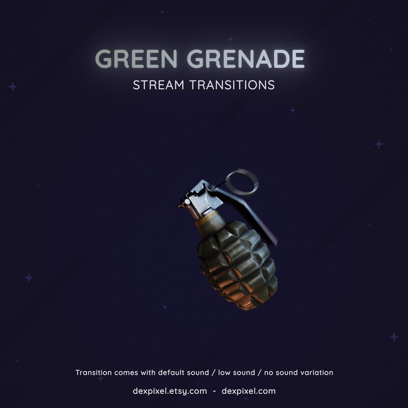 Flashbang Grenade Green Transition OBS Stinger 2