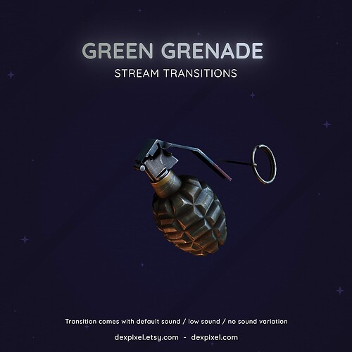 Flashbang Grenade Green Transition OBS Stinger 3