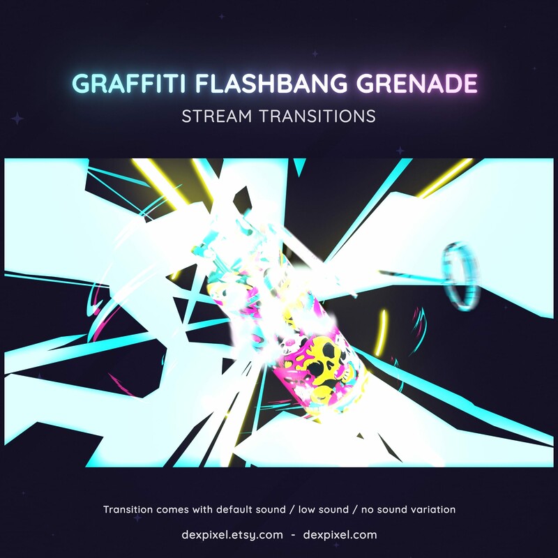 Flashbang Grenade Graffiti Skull Transition OBS Stinger 5