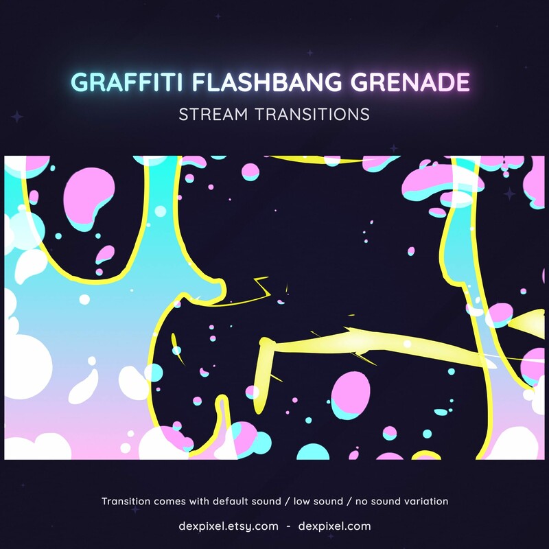 Flashbang Grenade Graffiti Skull Transition OBS Stinger 7
