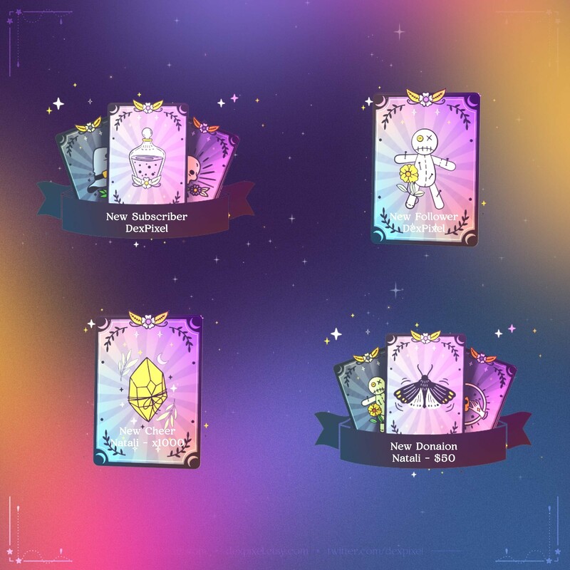 Tarot Cards Rainbow Animated Stream Alerts 2