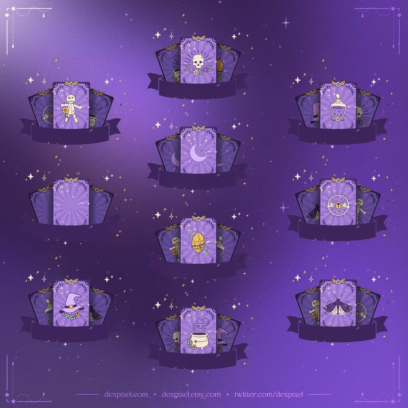 Tarot Cards Purple Animated Twitch Stream Alerts 5